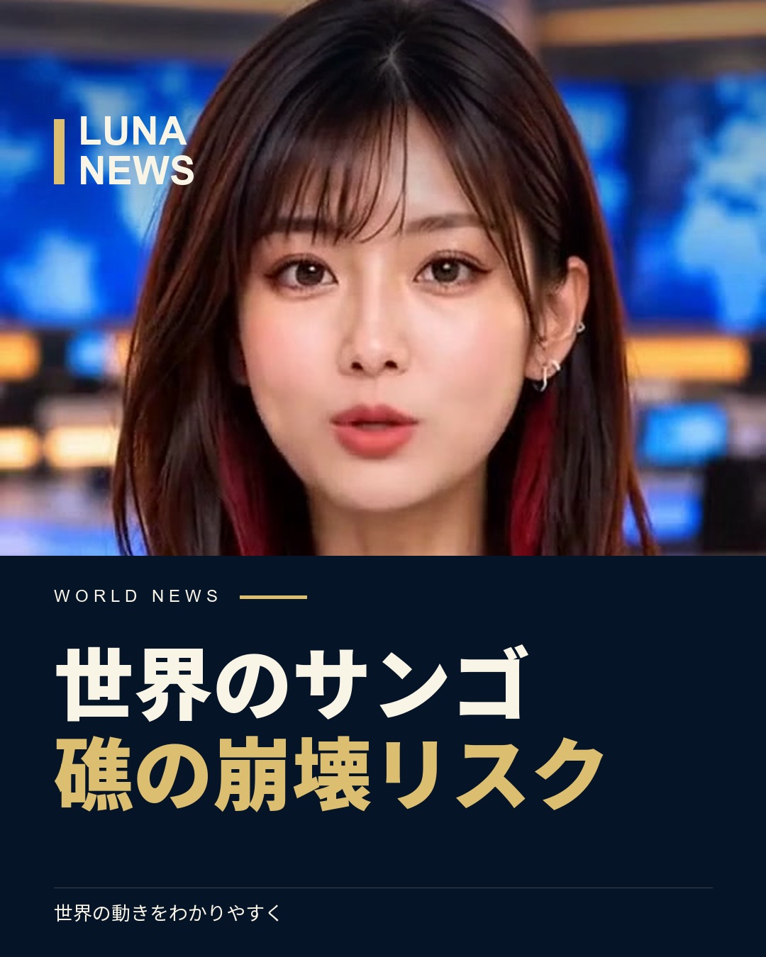 世界のサンゴ礁の崩壊リスク — Instagramと同じ表紙